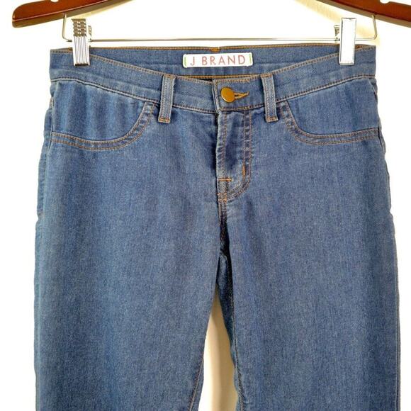 J Brand Size 25 Skinny Jeans Stretch Denim Medium Wash Sable Blue - Picture 3 of 9